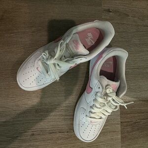 Nike Air White and Pink Shoes